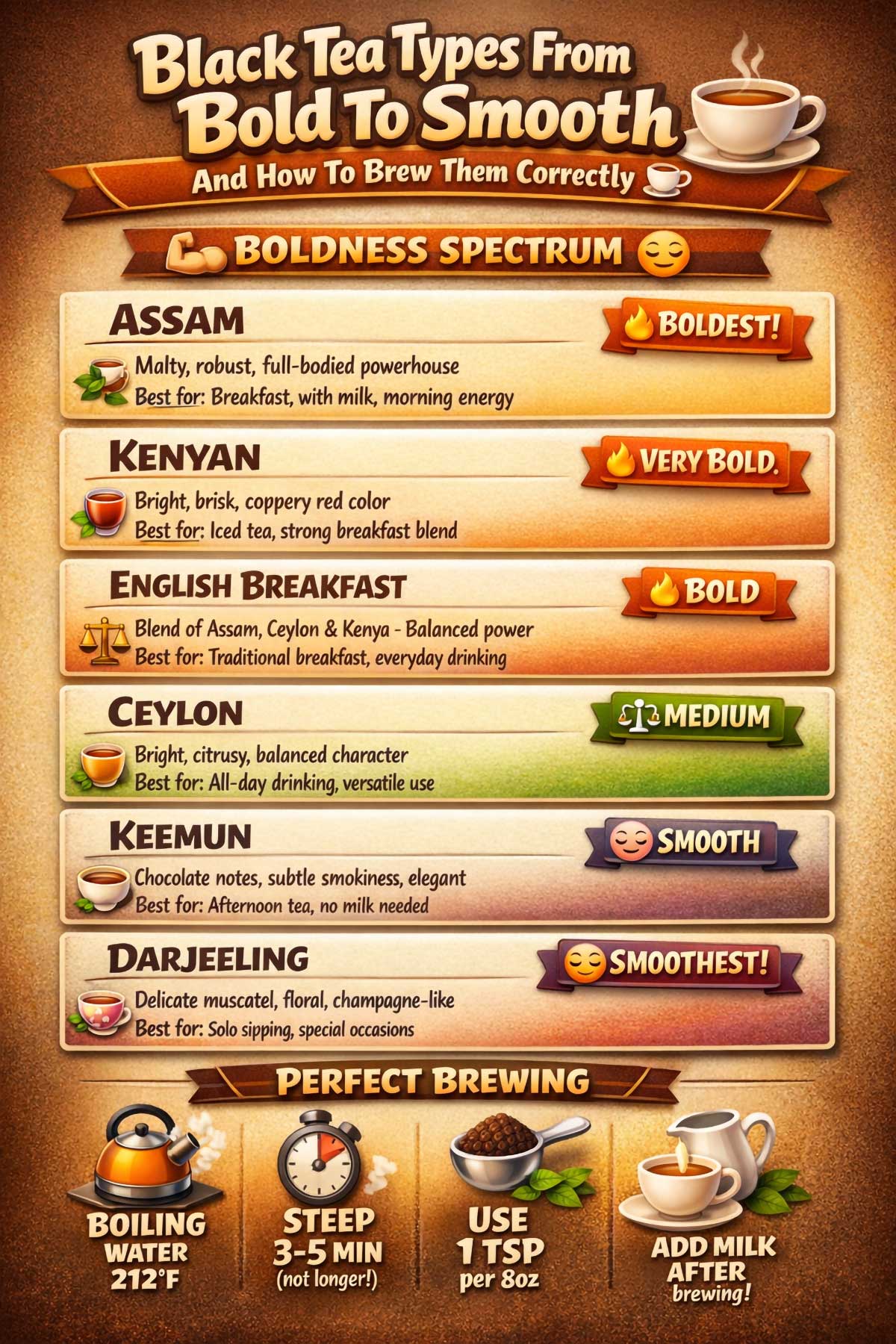 Black Tea Types From Bold To Smooth And How To Brew Them Correctly