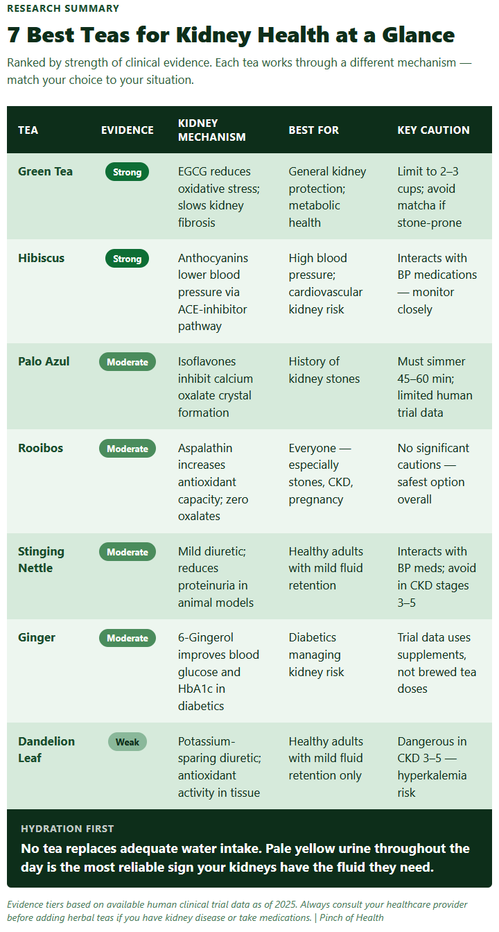 Best Teas for Kidney Health at a Glance Best Teas for Kidney Health at a Glance