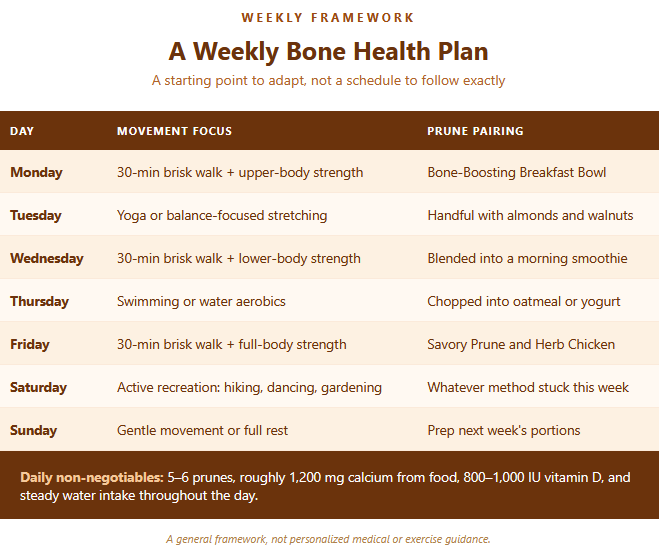 A Weekly Bone Health Plan A Weekly Bone Health Plan