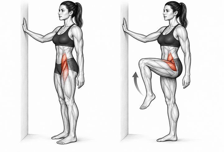 Anatomical Standing Knee Lift Guide Anatomical Standing Knee Lift Guide