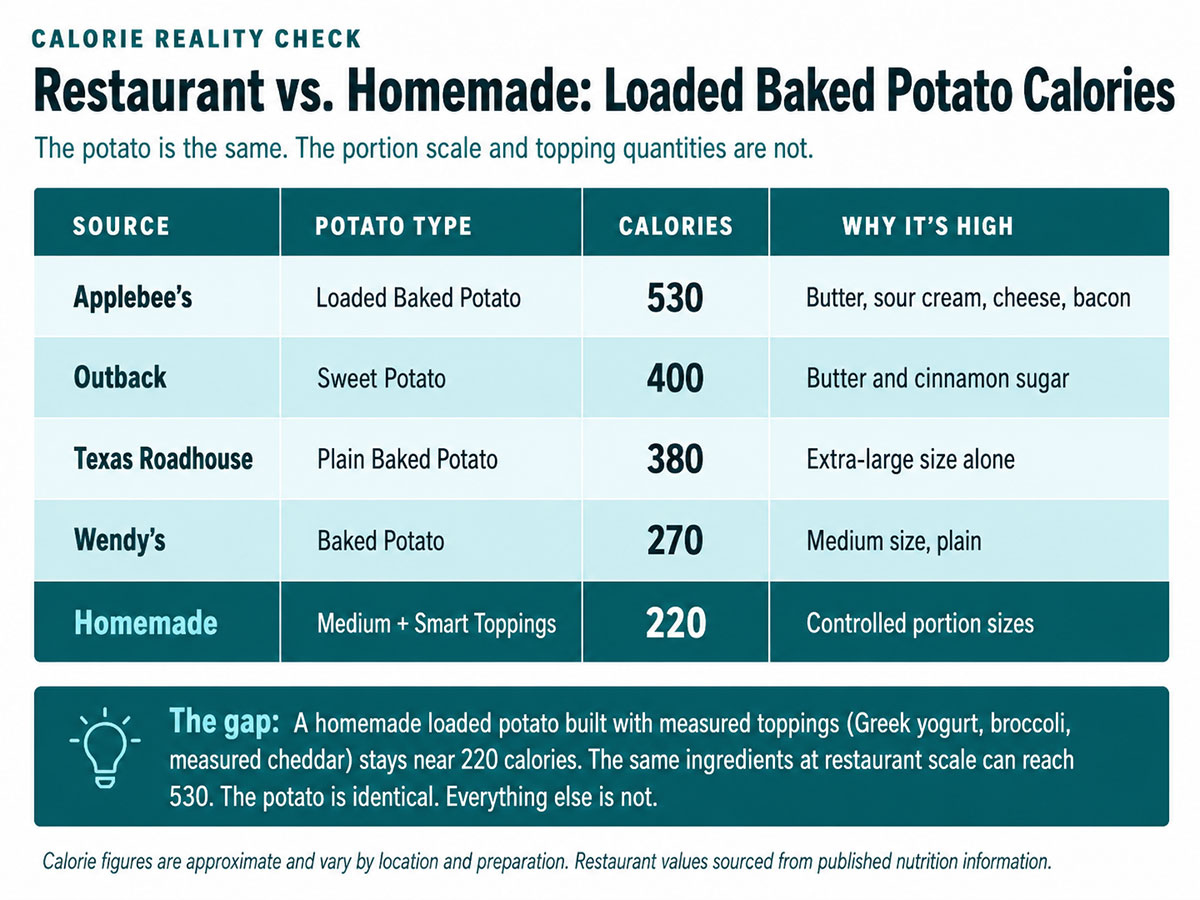 Baked Potato Restaurant Comparison Table Baked Potato Restaurant Comparison Table