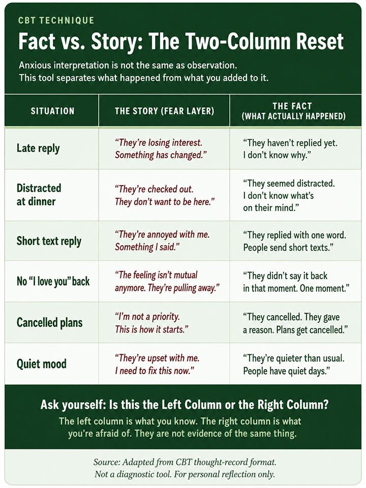 CBT Fact vs. Story Reset CBT Fact vs. Story Reset