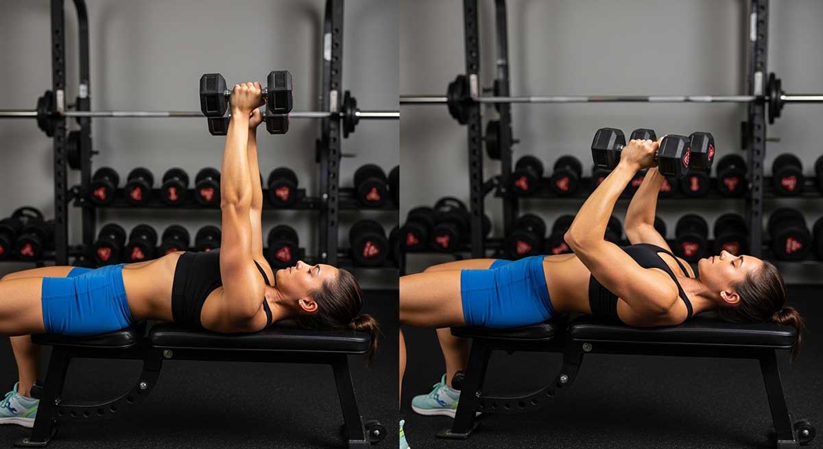 Close grip dumbbell press Close grip dumbbell press