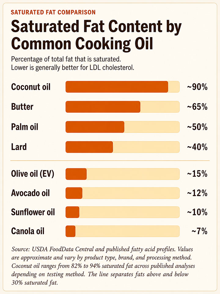 Cooking Oil Saturated Fat Comparison Cooking Oil Saturated Fat Comparison