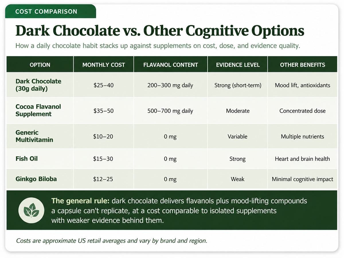 Dark Chocolate vs. Other Cognitive Options Dark Chocolate vs. Other Cognitive Options