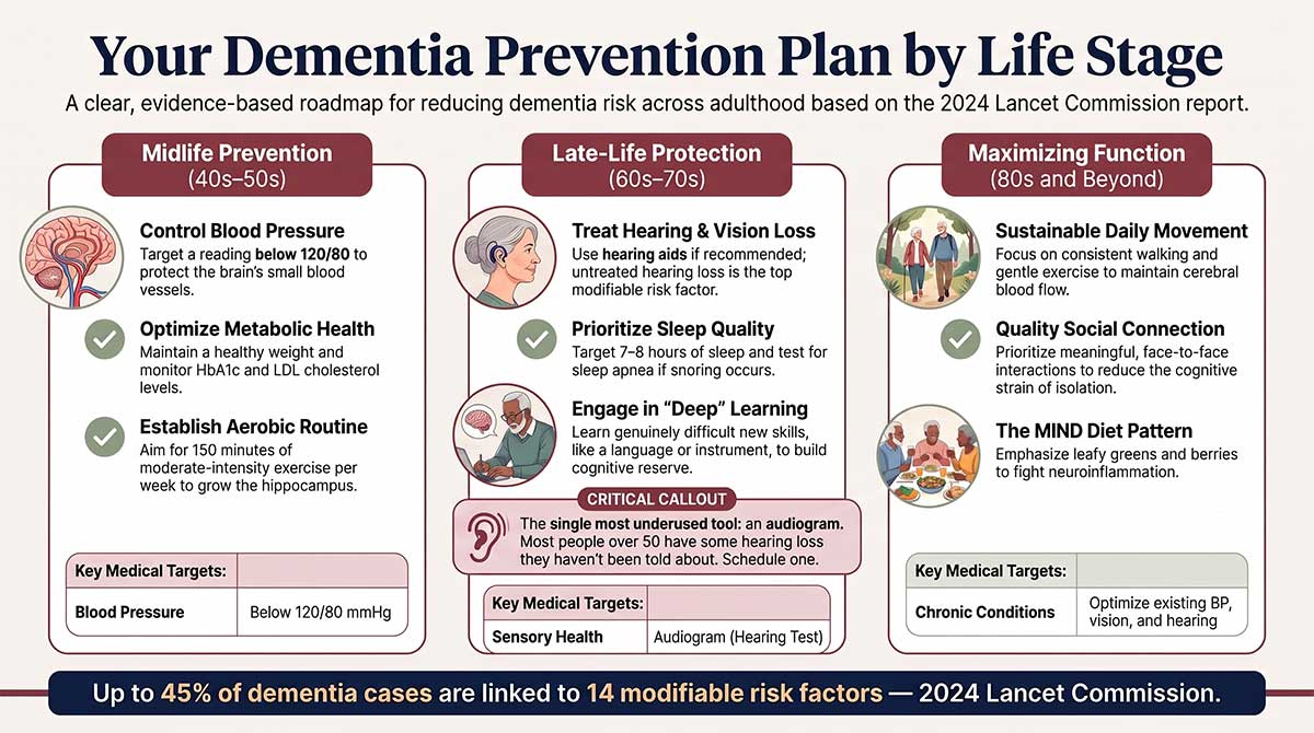 Dementia Prevention by Life Stage