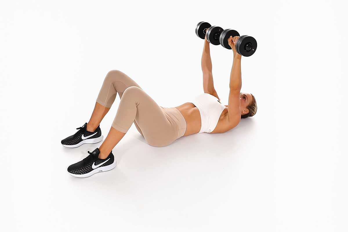 Dumbbell floor press Dumbbell floor press