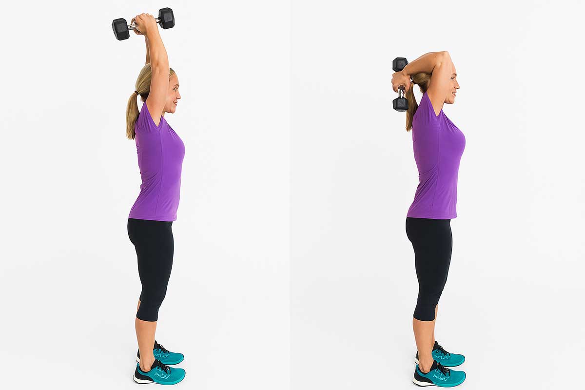 Dumbbell overhead tricep extension Dumbbell overhead tricep extension