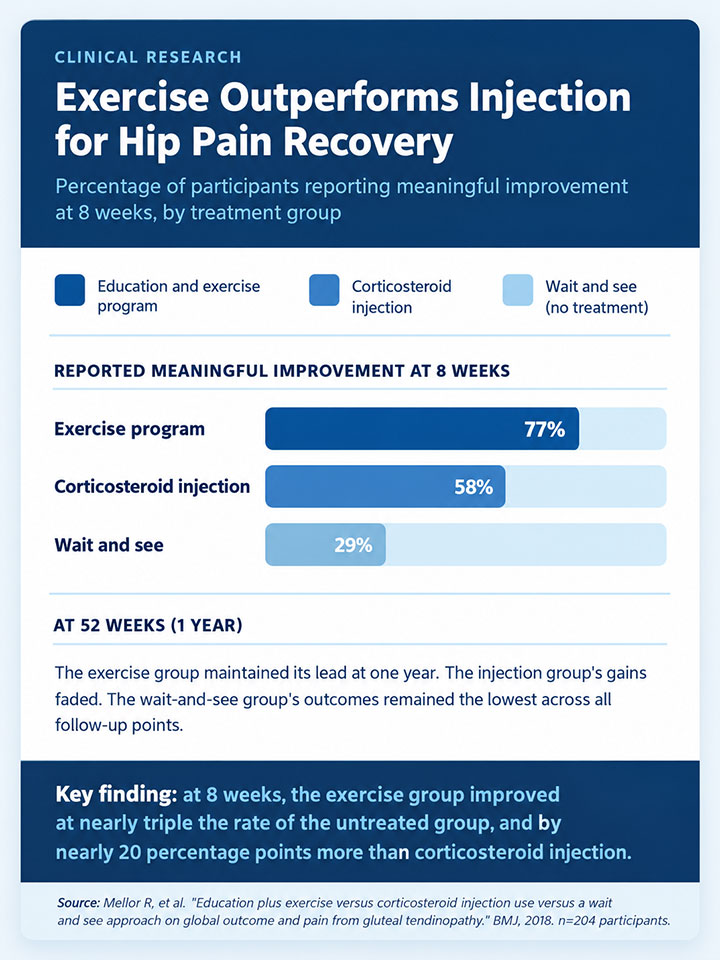 Exercise Outperforms Injection for Hip Pain Exercise Outperforms Injection for Hip Pain