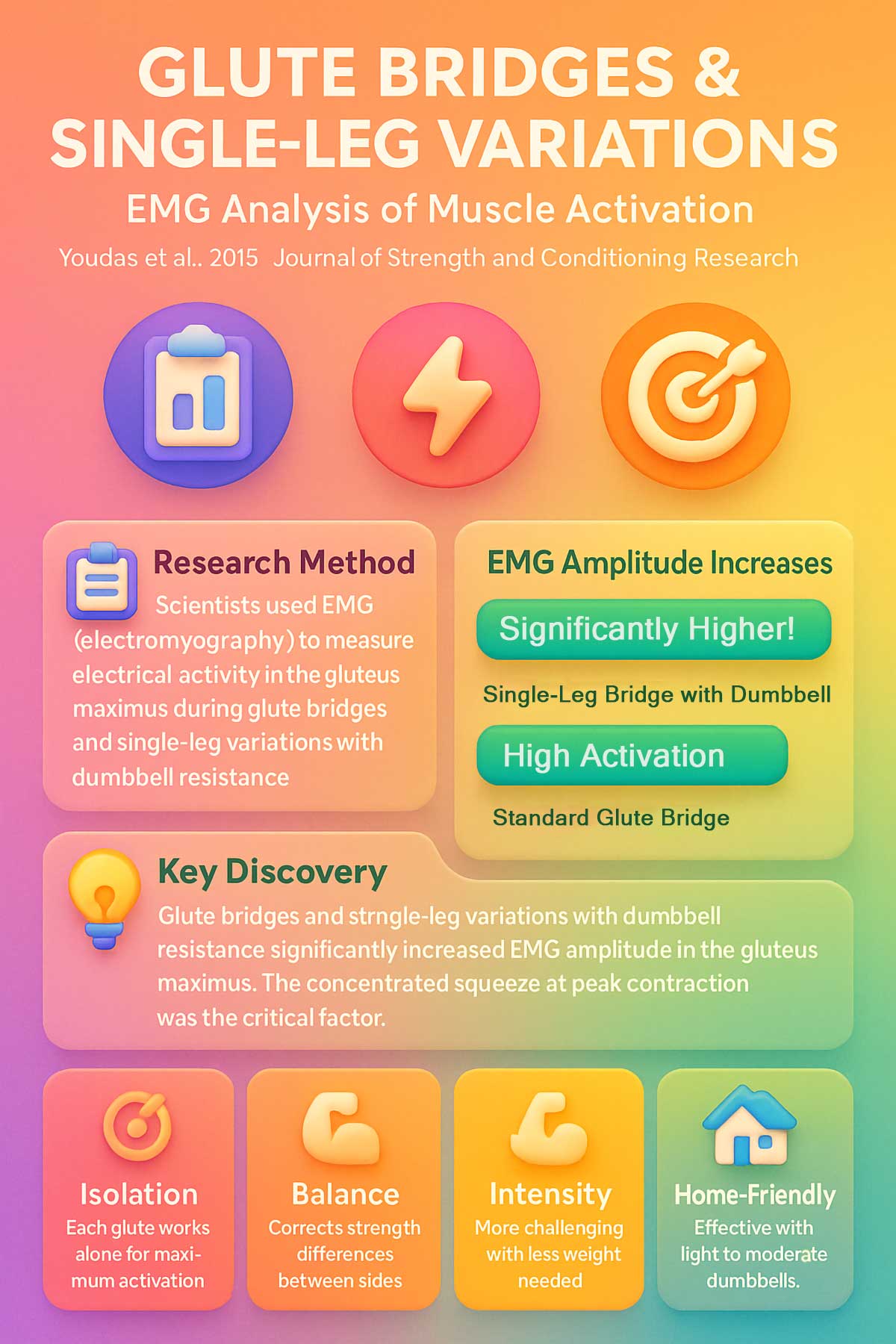 Glute Bridges Study Infographic Glute Bridges Study Infographic