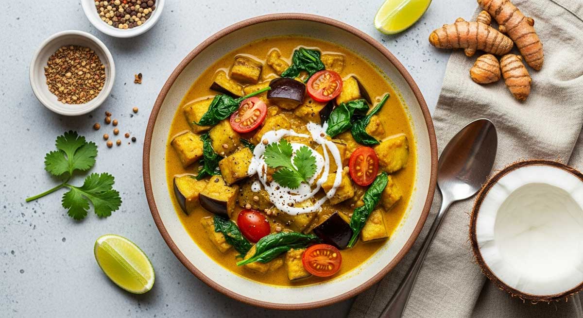 golden eggplant curry