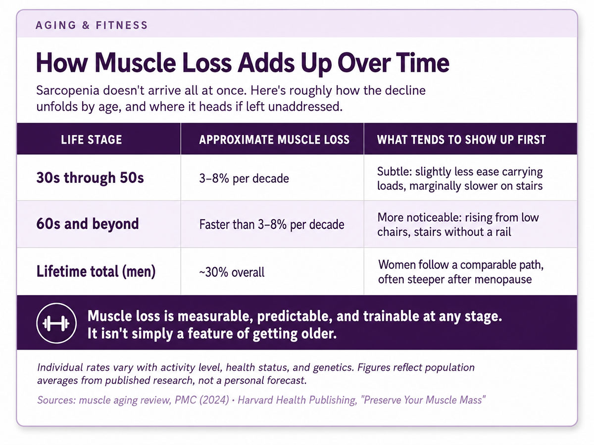 How Muscle Loss Adds Up Over Time How Muscle Loss Adds Up Over Time