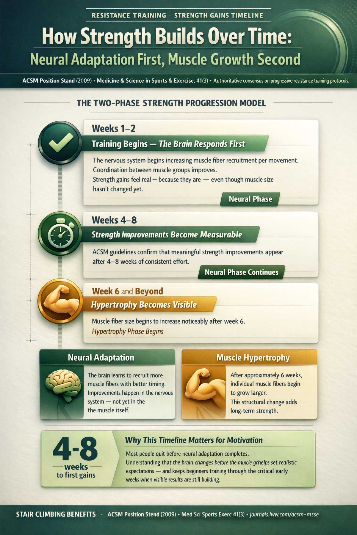 How Strength Builds Over Time Neural Adaptation First, Muscle Growth Second