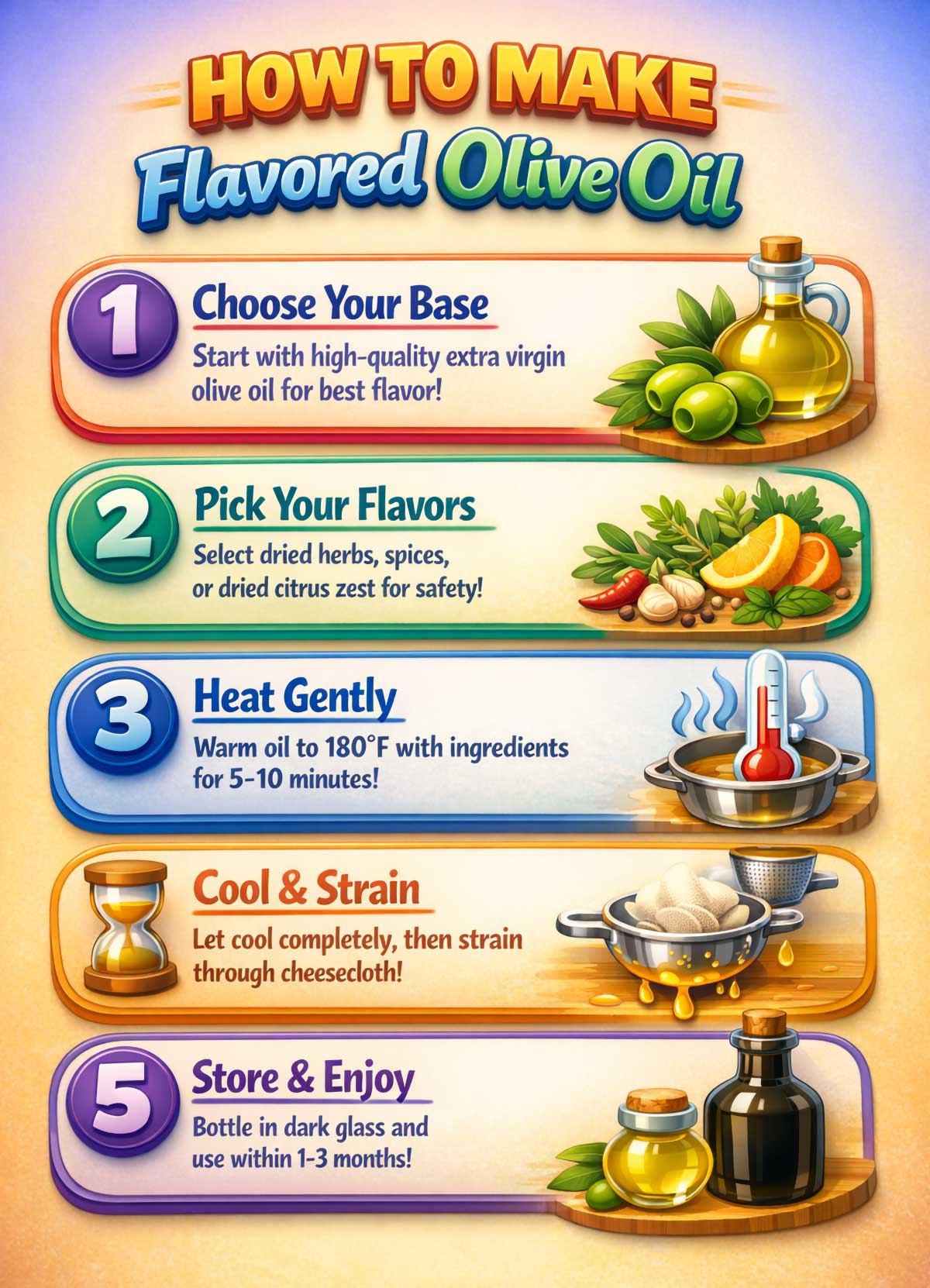 How to Make Flavored Olive Oil Step by Step