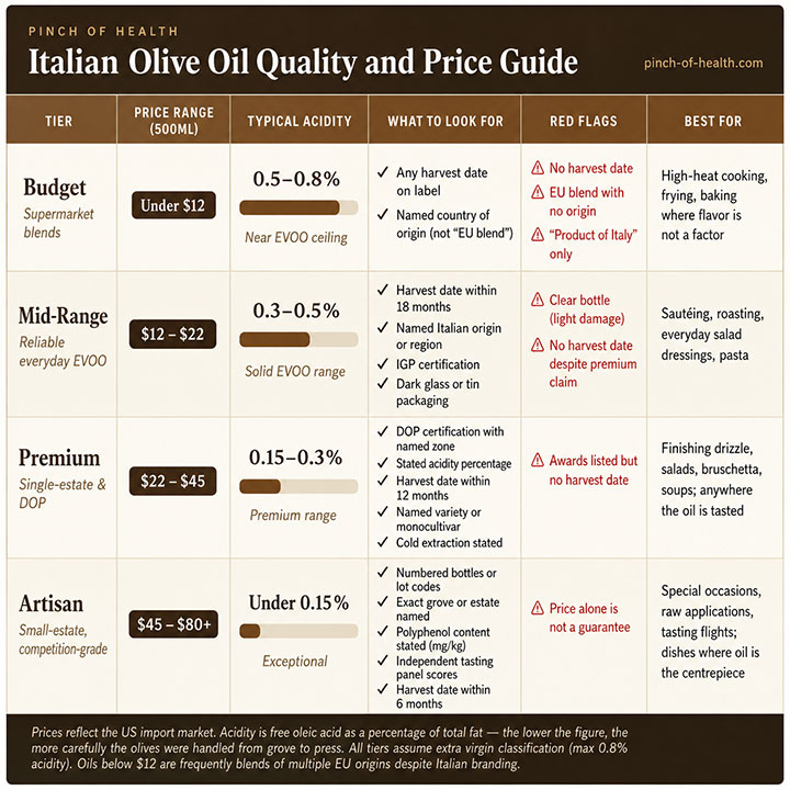 Italian Olive Oil Quality and Price Guide Italian Olive Oil Quality and Price Guide
