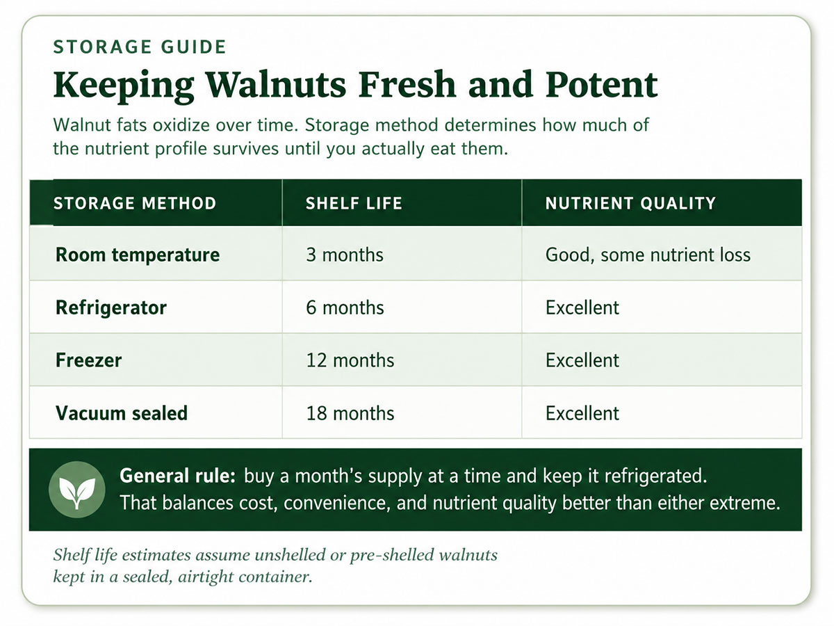 Keeping Walnuts Fresh and Potent Keeping Walnuts Fresh and Potent