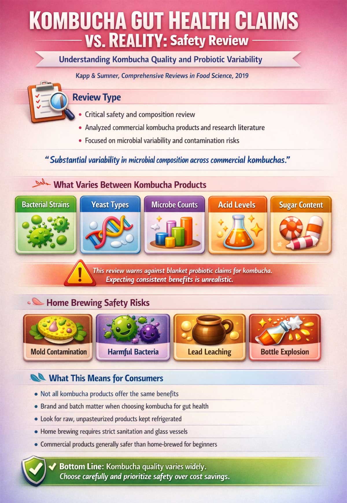 Kombucha Gut Health Claims vs. Reality Safety Review Kombucha Gut Health Claims vs. Reality Safety Review