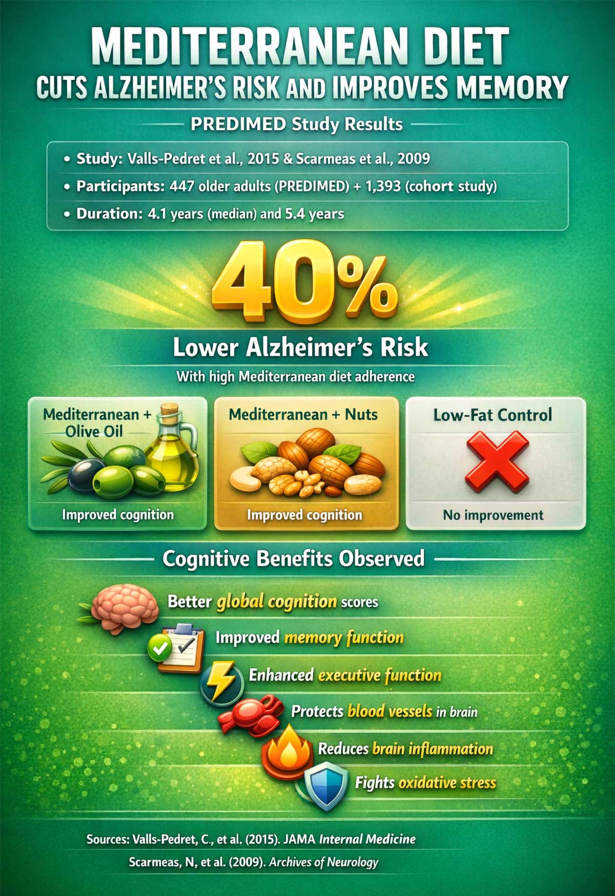 Mediterranean Diet Cuts Alzheimer's Risk and Improves Memory Mediterranean Diet Cuts Alzheimer's Risk and Improves Memory