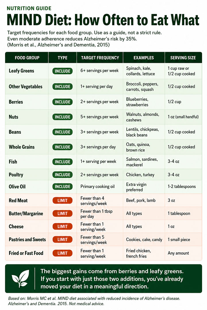 MIND Diet Nutrition Guide Infographic MIND Diet Nutrition Guide Infographic
