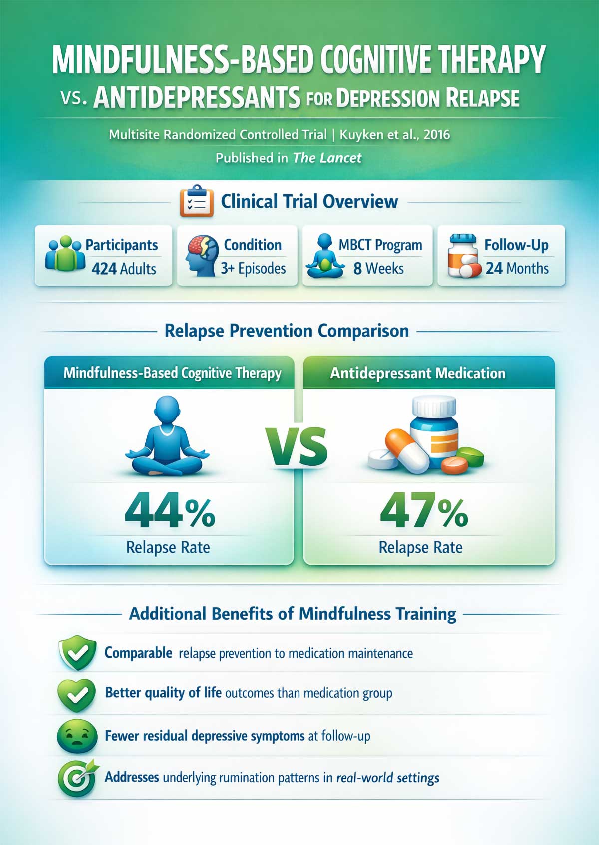 Mindfulness Based Cognitive Therapy vs. Antidepressants for Depression Relapse