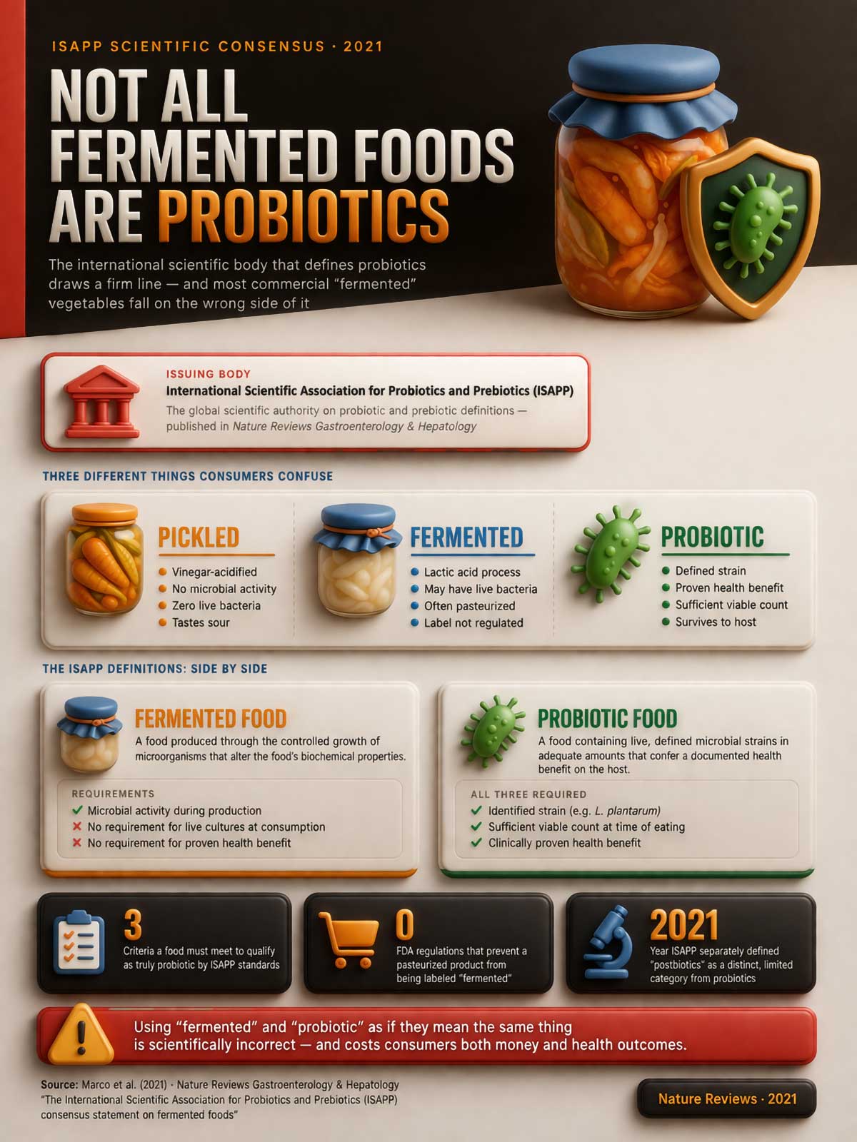 Not All Fermented Foods Are Probiotics