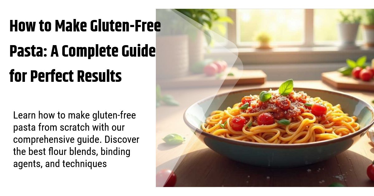 How to Make Gluten-Free Pasta: A Complete Guide for Perfect Results