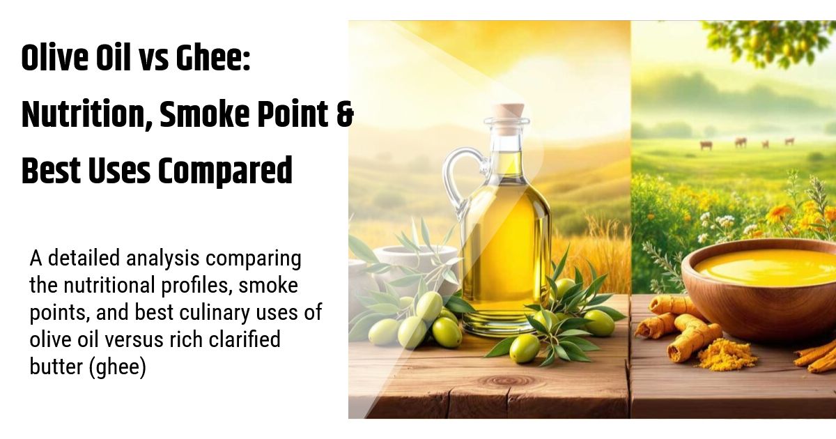 Olive Oil vs Ghee: Nutrition, Smoke Point & Best Uses Compared
