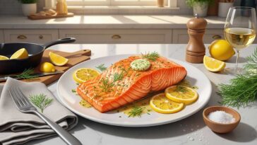 Pan Seared Salmon with Lemon and Dill
