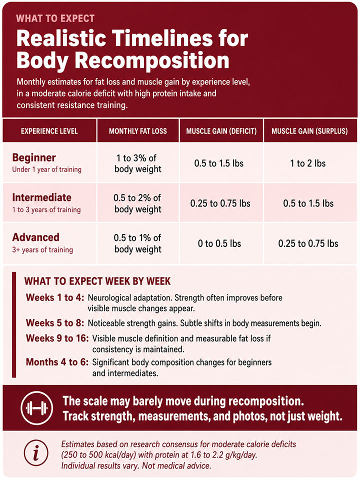 Realistic Body Recomposition Timelines Realistic Body Recomposition Timelines