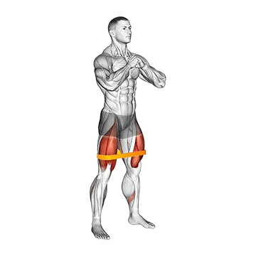resistance band squat
