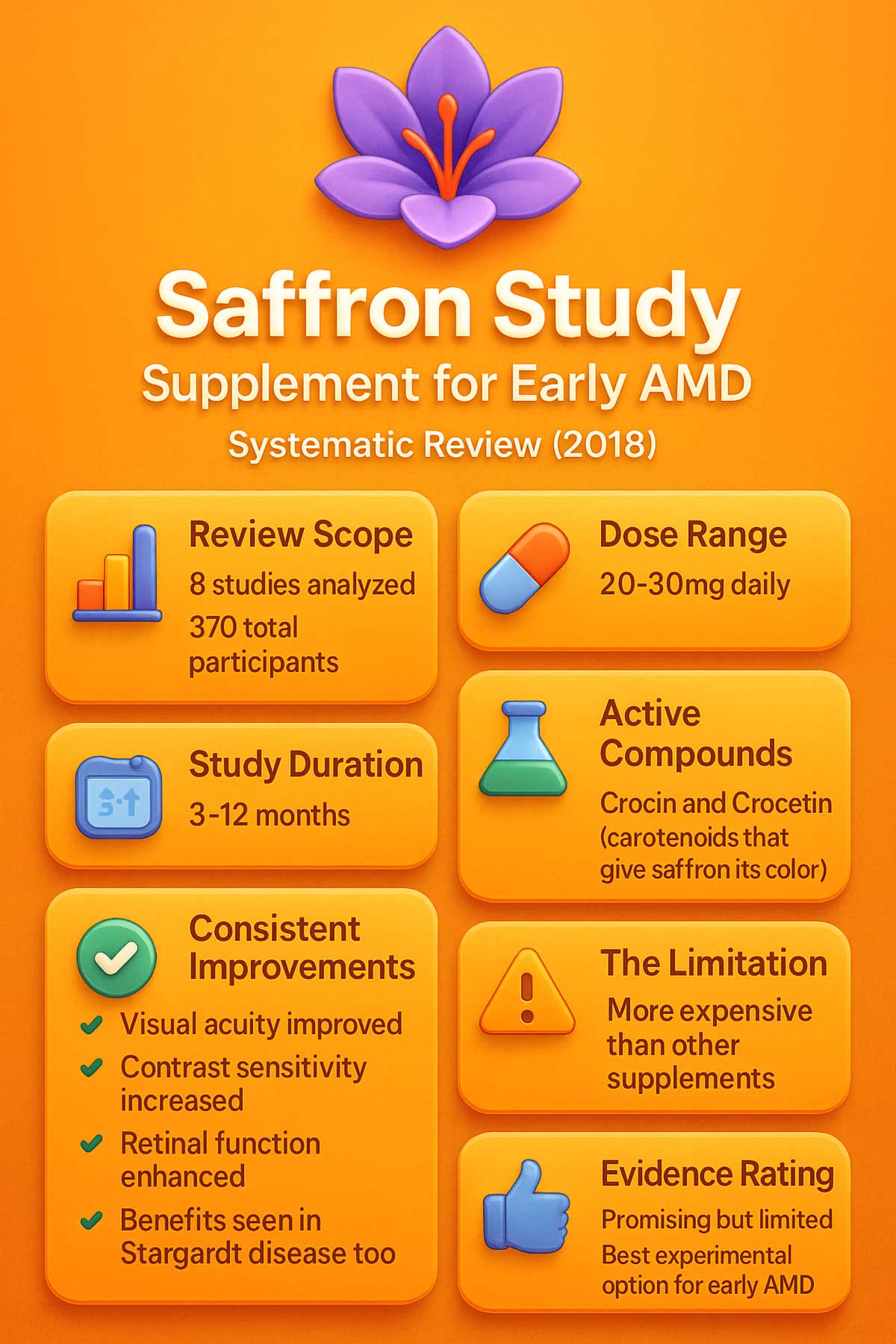 Saffron Study Supplement for Early AMD Saffron Study Supplement for Early AMD