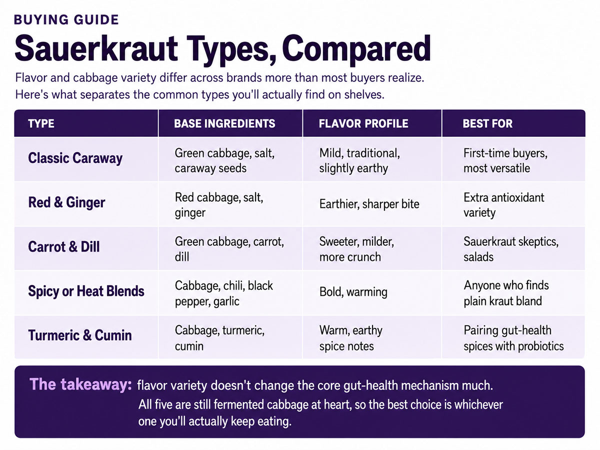 Sauerkraut Types, Compared Sauerkraut Types, Compared