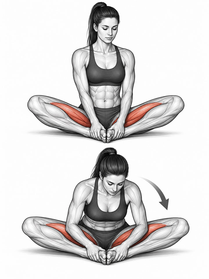 Seated Butterfly Stretch Anatomy Guide Seated Butterfly Stretch Anatomy Guide