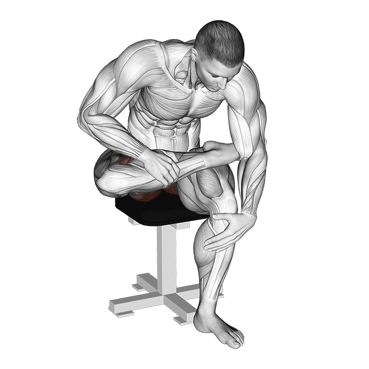 Seated figure four stretch Seated figure four stretch
