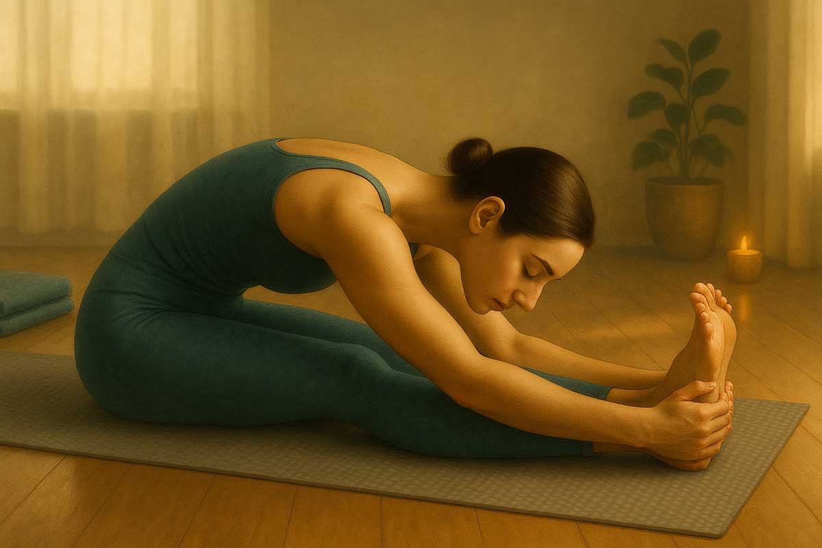Seated forward bend (Paschimottanasana) Seated forward bend (Paschimottanasana)