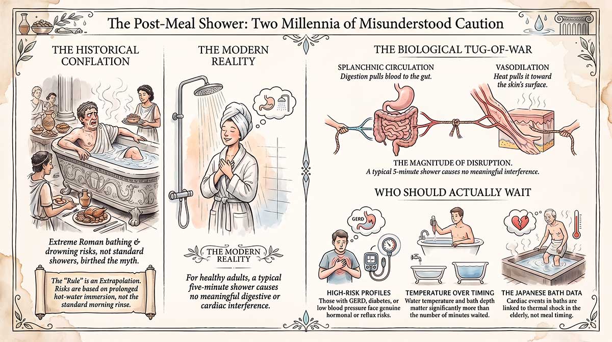 Showering After Eating