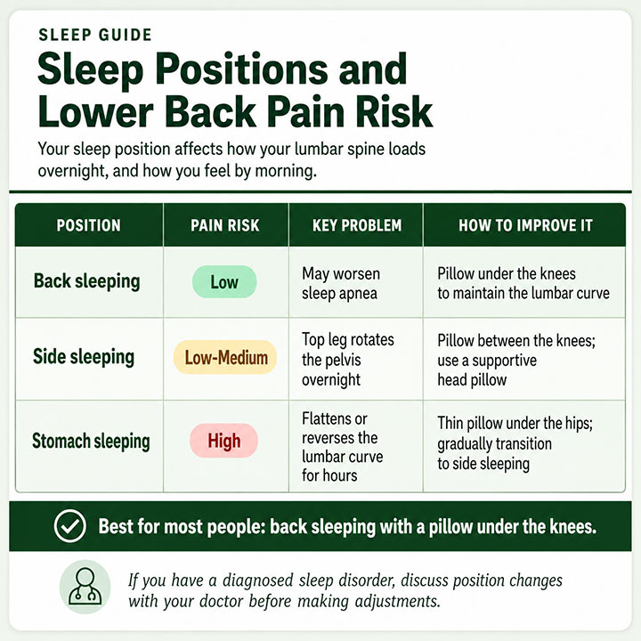 Sleep Positions and Back Pain Risk Sleep Positions and Back Pain Risk
