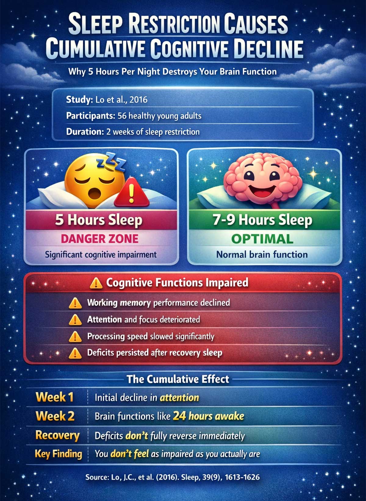 Sleep Restriction Causes Cumulative Cognitive Decline Sleep Restriction Causes Cumulative Cognitive Decline