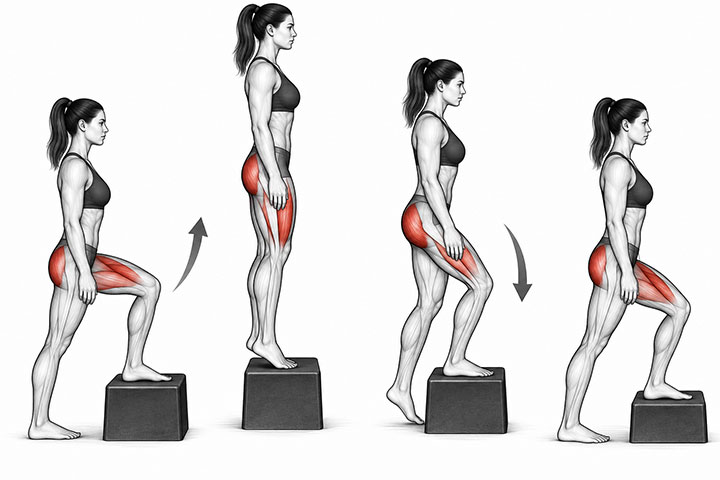Step Up Exercise Movement Sequence Step Up Exercise Movement Sequence