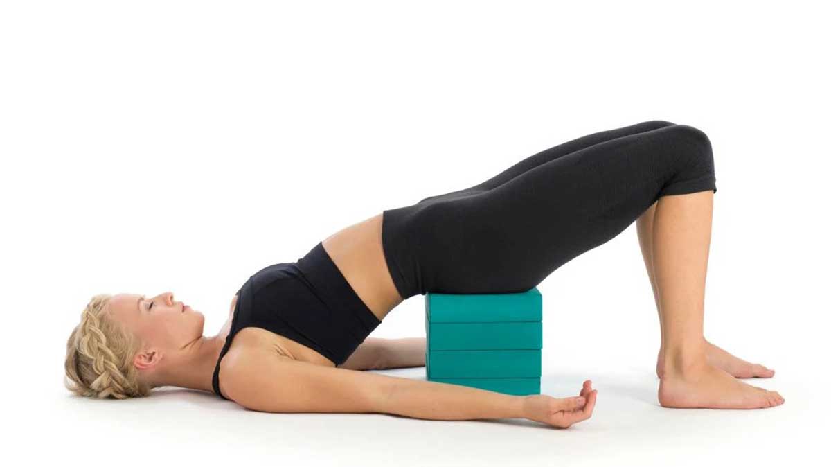 Supported Bridge Pose (Setu Bandhasana with Block) Supported Bridge Pose (Setu Bandhasana with Block)