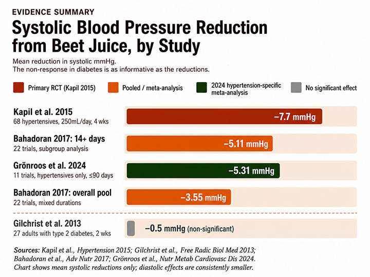 Systolic Blood Pressure Reduction from Beet Juice Systolic Blood Pressure Reduction from Beet Juice