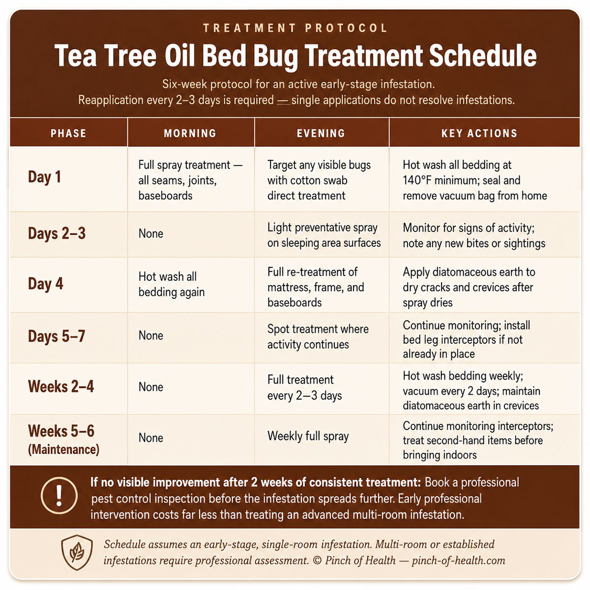 Tea Tree Oil Bed Bug Treatment Schedule Tea Tree Oil Bed Bug Treatment Schedule