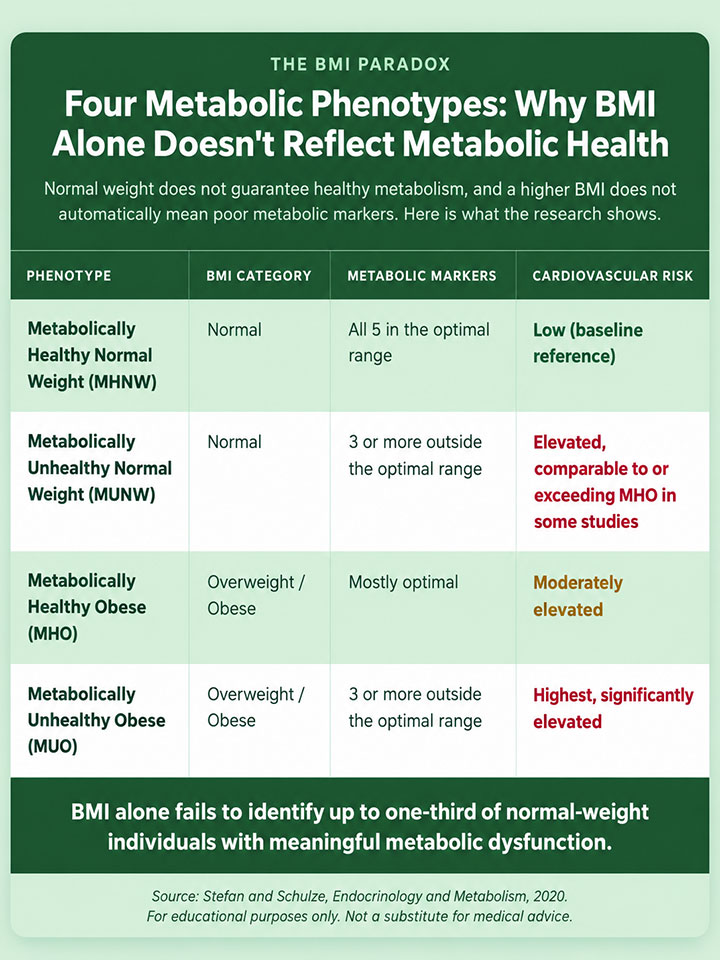 The BMI Paradox Four Metabolic Phenotypes The BMI Paradox Four Metabolic Phenotypes