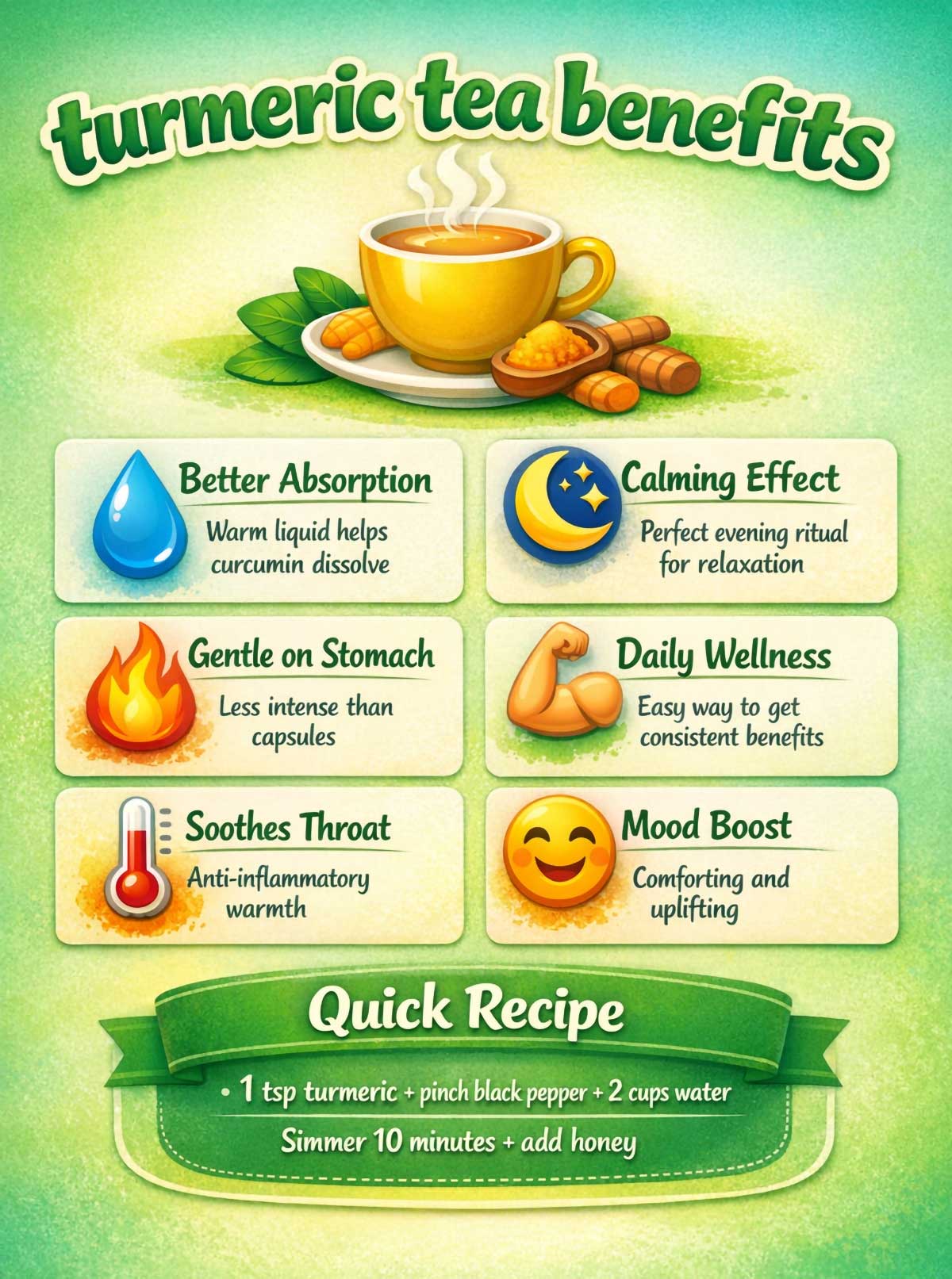 Turmeric Tea Benefits for Relaxation, Absorption, and Mood