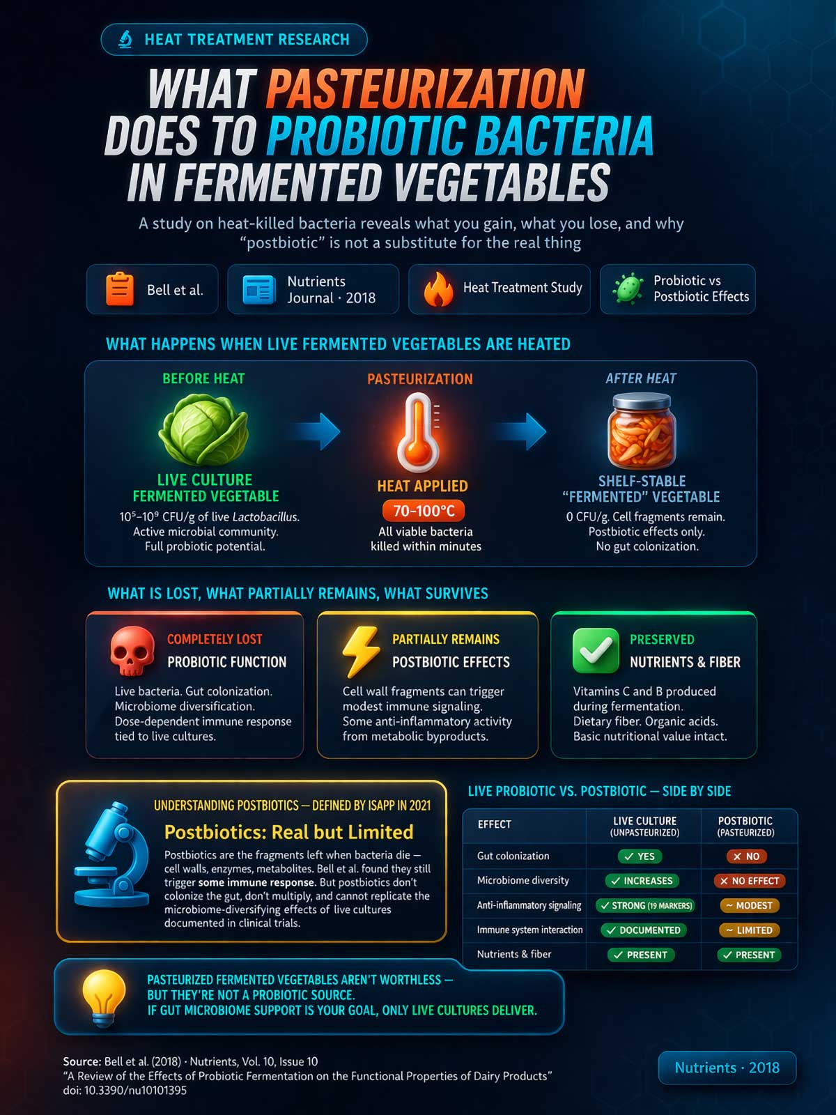 What Pasteurization Does to Probiotic Bacteria in Fermented Vegetables