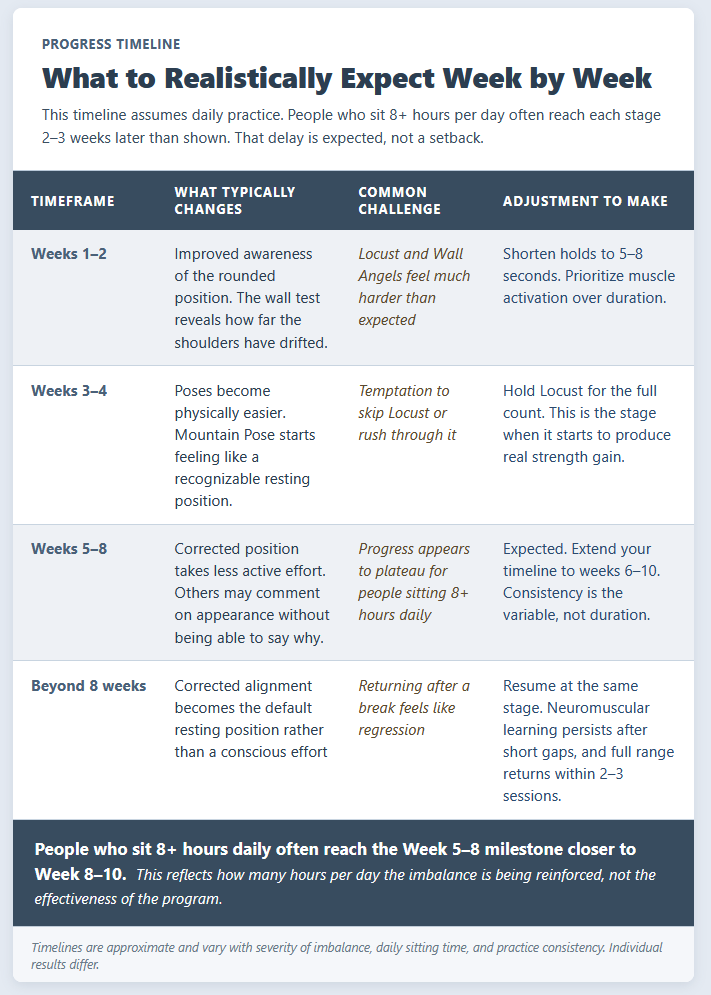 What to Realistically Expect Week by Week What to Realistically Expect Week by Week
