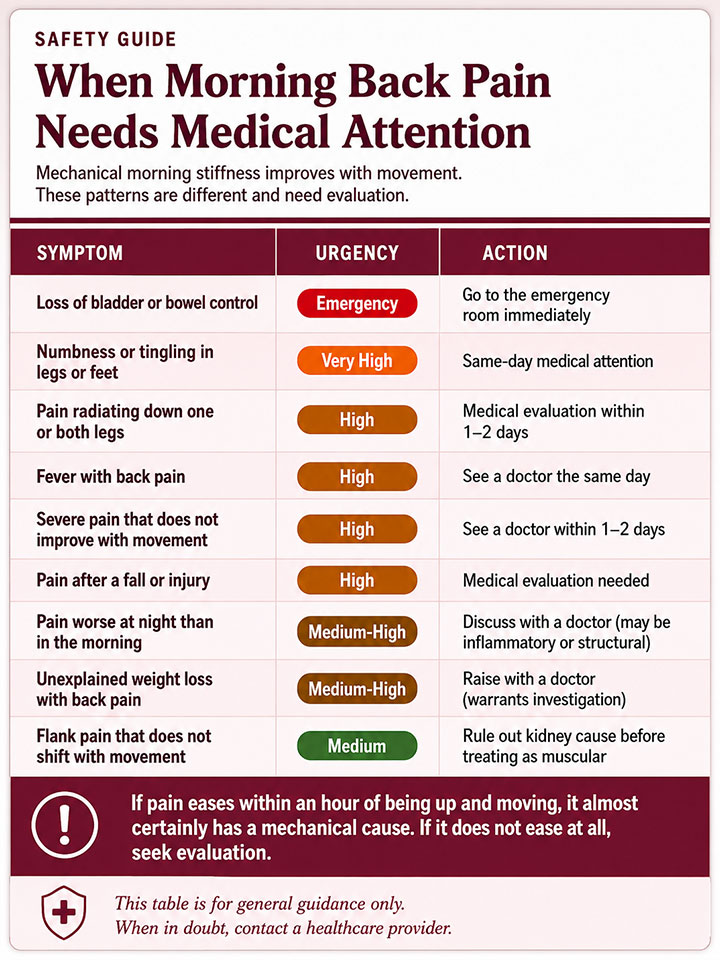 When Morning Back Pain Needs Attention When Morning Back Pain Needs Attention
