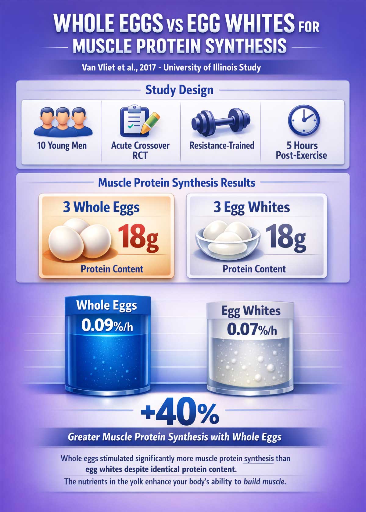 Whole Eggs vs Egg Whites for Muscle Protein Synthesis